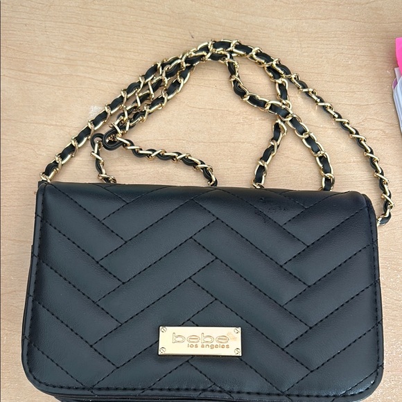 Bebe Black Quilted Crossbody Bag-pre-loved - Picture 1 of 6
